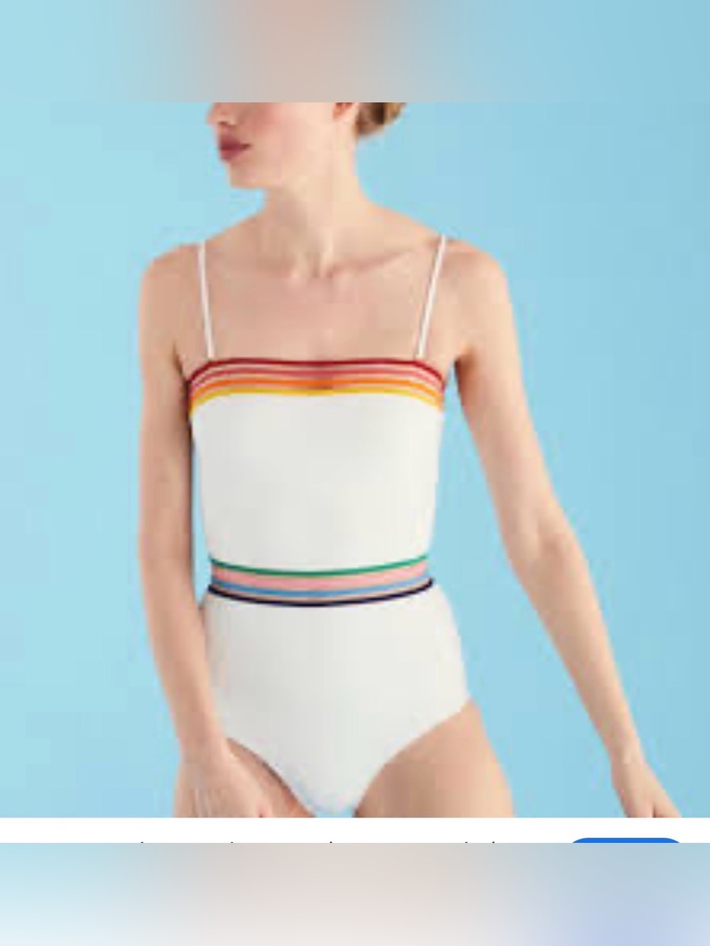 Emma Pake Monica white Bandeau One Piece sz M read description‎